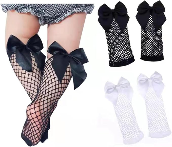 Eboo Big Bow Mesh Socks for Baby Girls