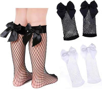 Eboo Big Bow Mesh Socks for Baby Girls