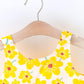 Eboo Sleeveless Bowknot Dresses Infant Floral Printed Princess Dress Hat Outfits Kid