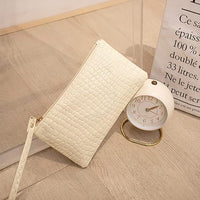 Eboo Fashion Women Faux Leather Plain Armpit Bag,Phone Case,Purse,Clutch (OFF WHITE)
