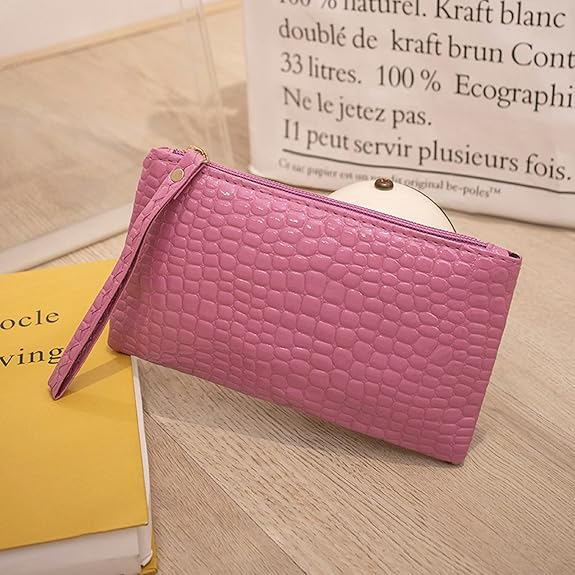 Eboo Fashion Women Faux Leather Plain Armpit Bag,Phone Case,Purse,Clutch (PURPLE)