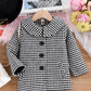 Eboo Kids' Black and White Houndstooth Print Coat / Jacket