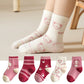Eboo 5-Pack Lovely Mixed Prints Mid-Calf Socks (5 Designs)