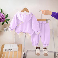 Eboo Girls Embroidered Sweatshirt With T-Shirt, Pants & Bag Sets