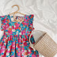 SUMMER GIRLS SWEET MULTI FLOWERS DRESS