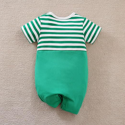 Eboo Cute Frog Print Short Sleeve Romper