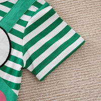 Eboo Cute Frog Print Short Sleeve Romper