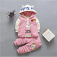 Baby Girl’s 3-Piece Set – Pink Hoodie, Vest & Pants 4 Winters