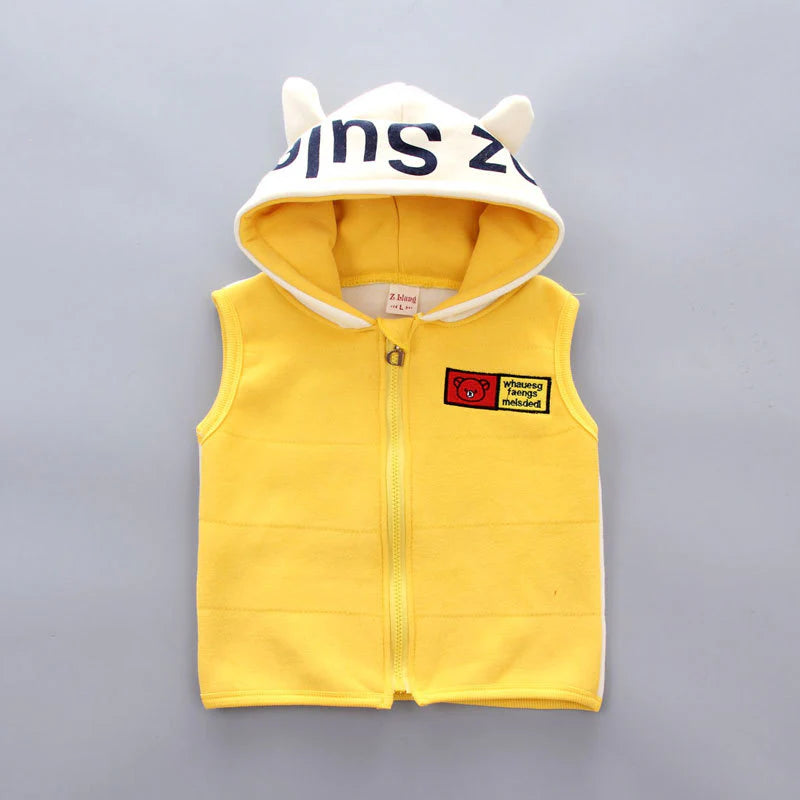 Baby’s 3-Piece Set – Yellow Hoodie, Vest & Pants 4 Winters