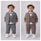 Eboo Baby Boy Plaid Formal Suit Set – 4-Piece Gentleman Outfit With Bowtie