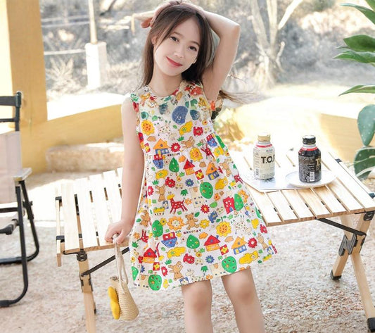 Eboo Flower Printed Girl Dress Summer - New & Elegant