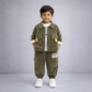 Baby Boy’s Green Corduroy Jacket & Pants Set
