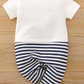Eboo Baby Elephant Cartoon Stripe Rompers