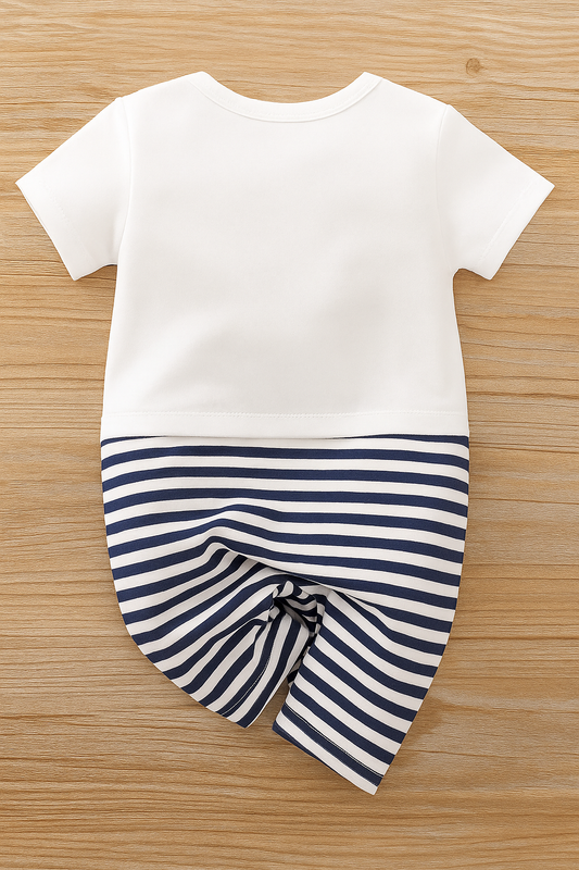 Eboo Baby Elephant Cartoon Stripe Rompers
