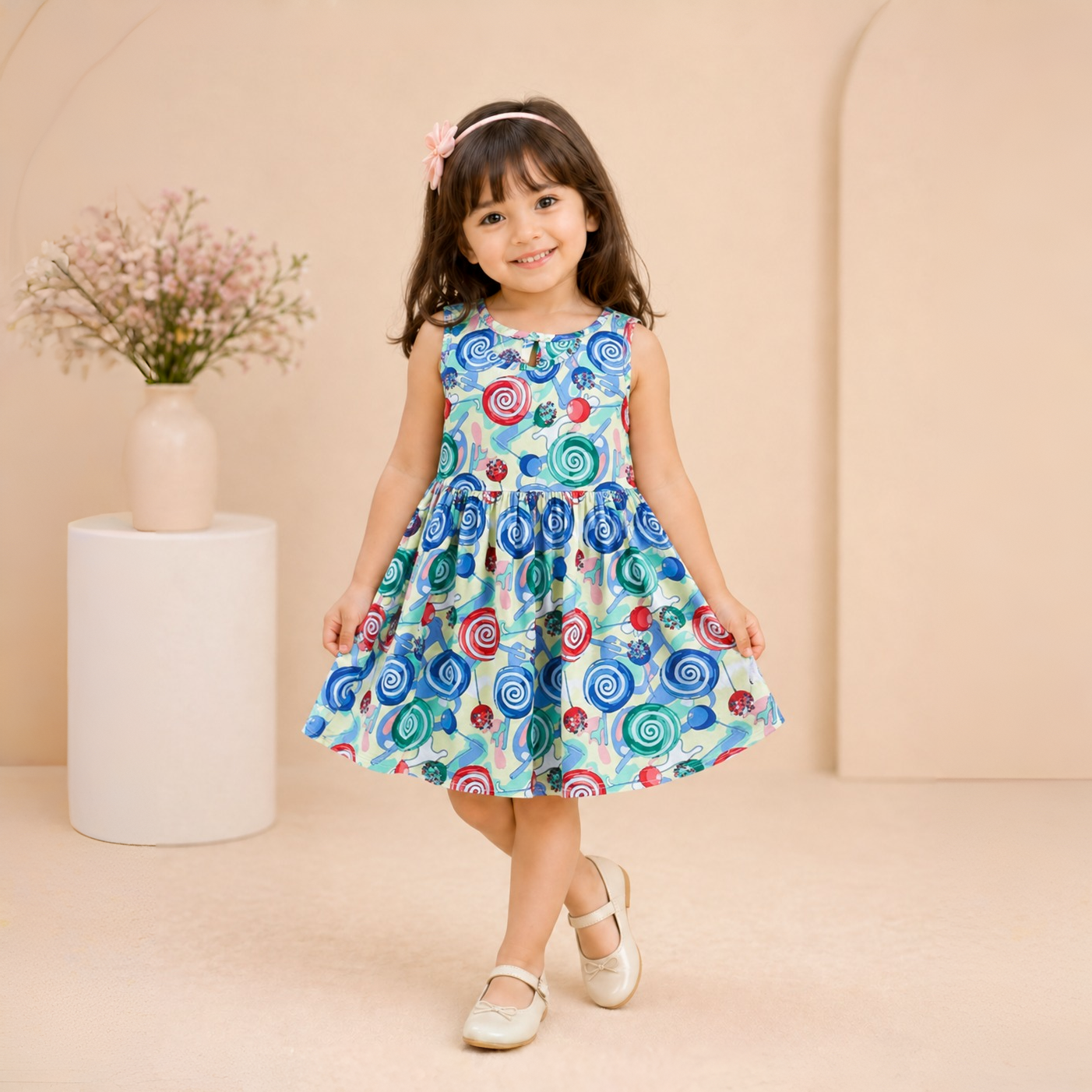 Eboo Floral Elegance Fit & Flare Dress