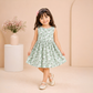 Eboo Green and White Flower Cotton Dress