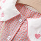 Eboo Baby Girls Sleeveless Heart Print Dress+Bag Set (Pink)