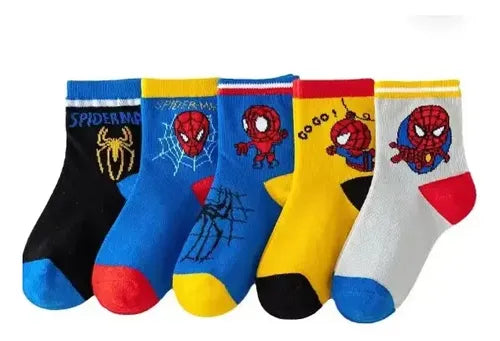 Eboo Kids Spider Hero Cotton Socks – Comfortable Cartoon Crew Socks for
