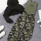 Eboo Tween Girl Solid High-low Hem Hoodie & Camo Print Pants & Tank Top
