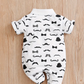 Eboo Baby Boy Casual Cute Bow Tie Cotton Onesie With Mustache Print For Summer Holiday Party