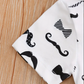 Eboo Baby Boy Casual Cute Bow Tie Cotton Onesie With Mustache Print For Summer Holiday Party