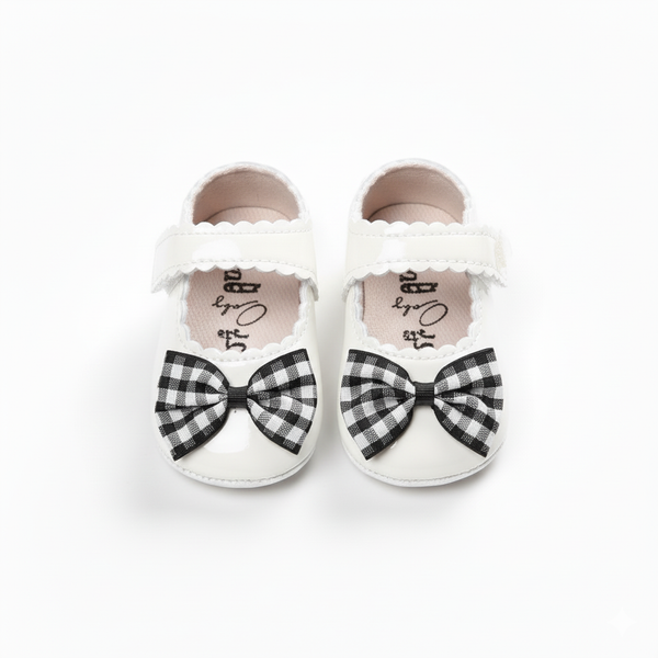 Eboo Infant Beige Soft Sole Bow Shoes