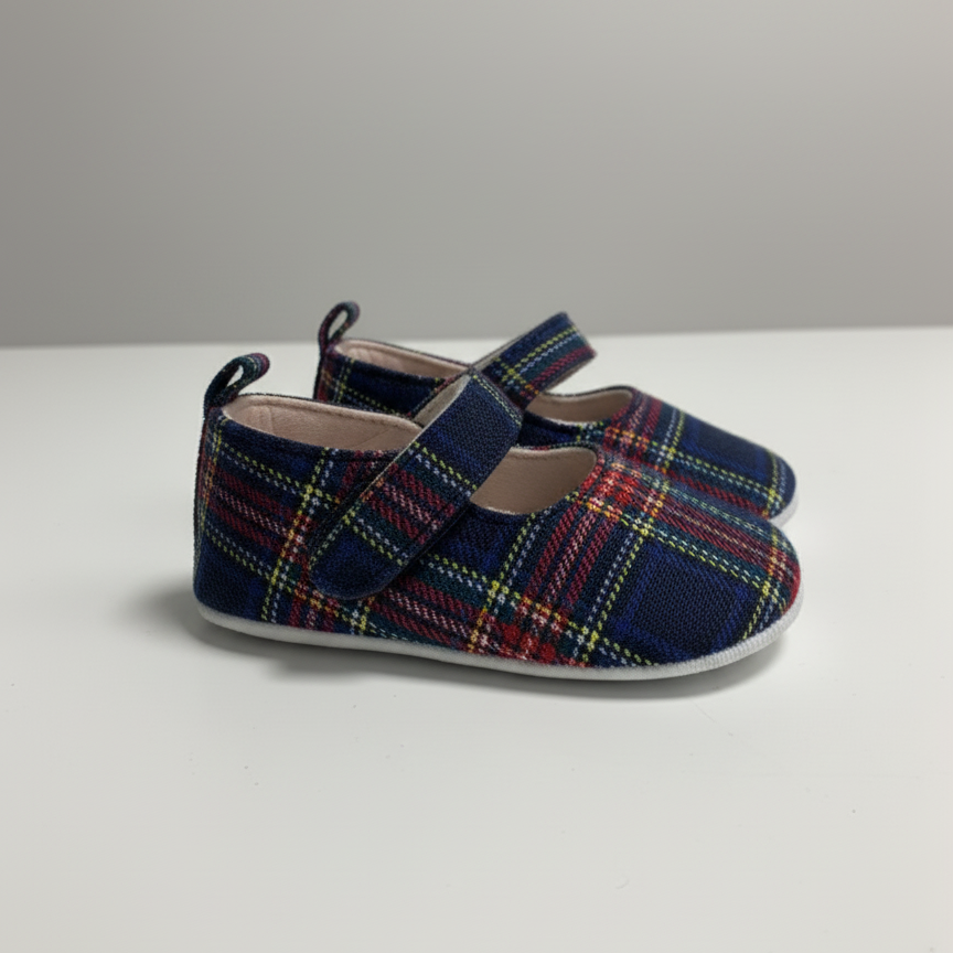 Eboo Soft Plaid Slip-On Shoes