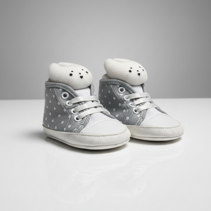 Eboo Grey Polka Dot Bunny Shoes