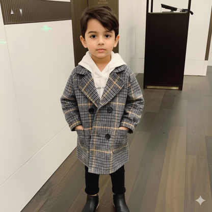 Eboo Kids Royal Winter/Fall Dress Coat (Check)