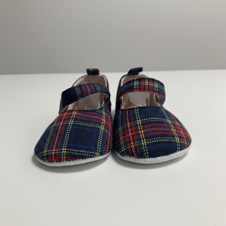 Eboo Soft Plaid Slip-On Shoes
