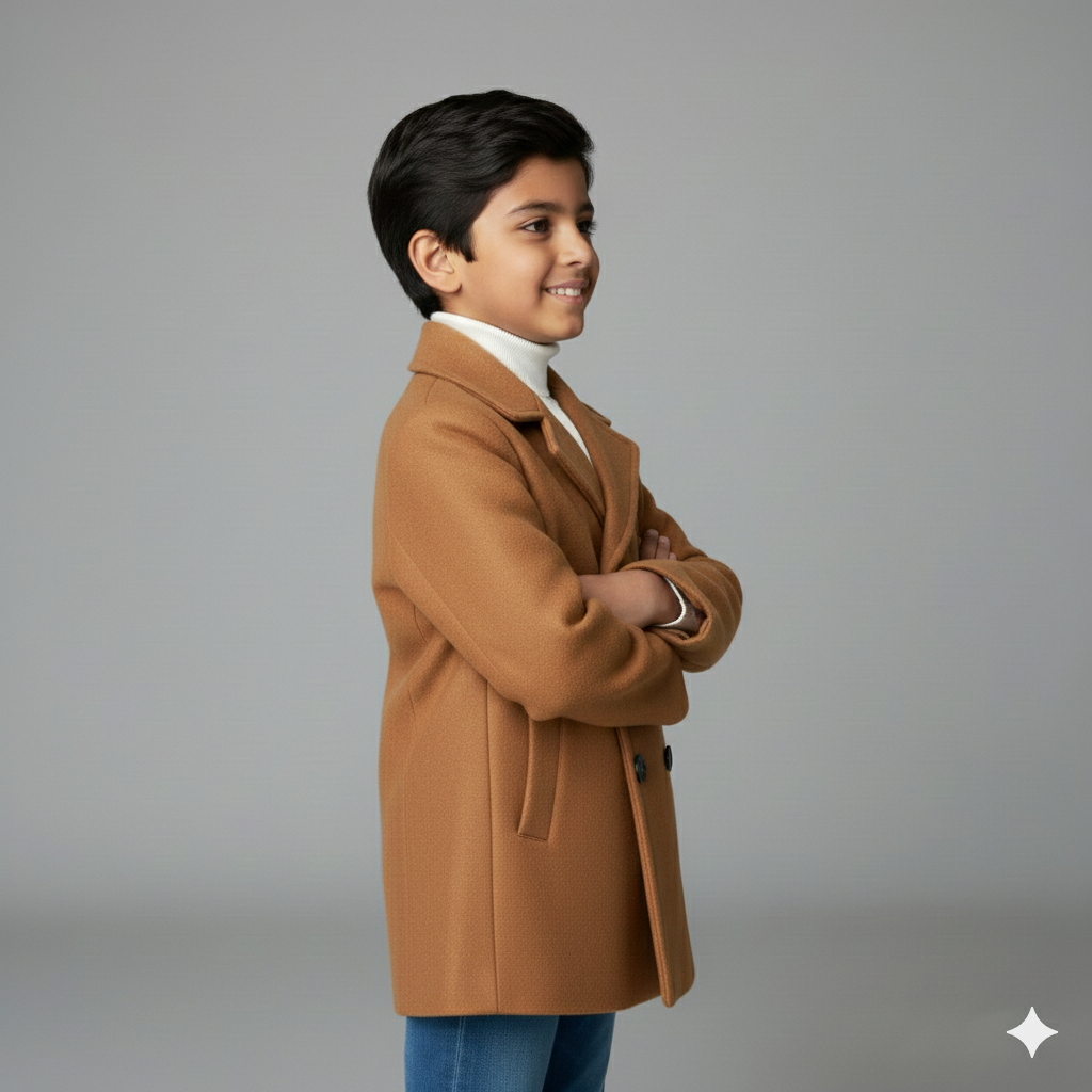 Eboo Kids Royal Winter/Fall Dress Coat (Brown)