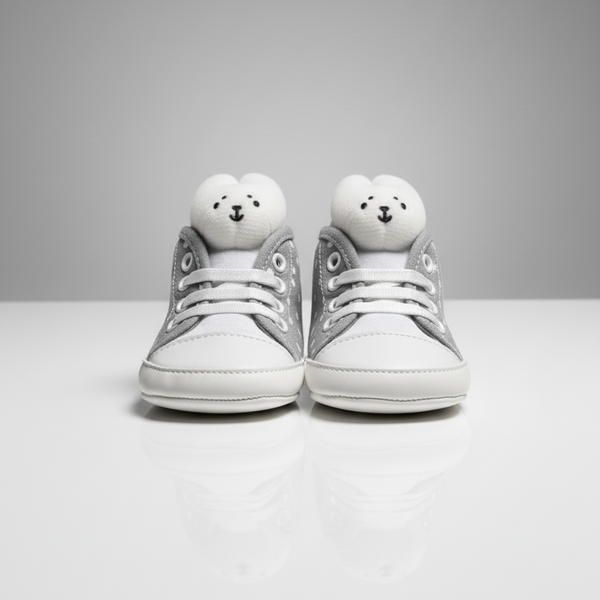 Eboo Grey Polka Dot Bunny Shoes