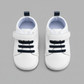 Eboo White Baby Sneakers with Black Laces