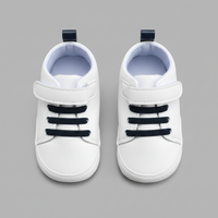 Eboo White Baby Sneakers with Black Laces