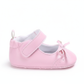 Eboo Infant Pink Bow Strap Crib Shoes