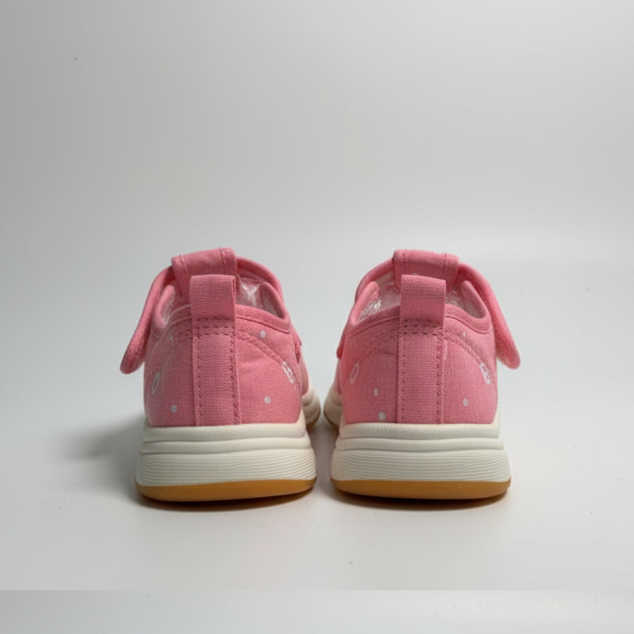 Eboo Pink Polka Dot Canvas Toddler Shoes