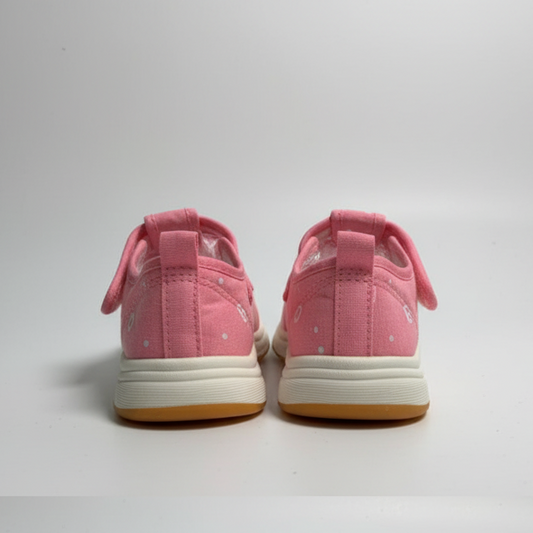 Eboo Pink Polka Dot Canvas Toddler Shoes