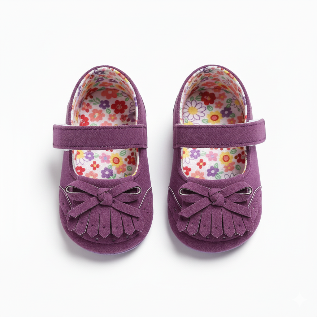 Eboo Purple Fringe Baby Sandals