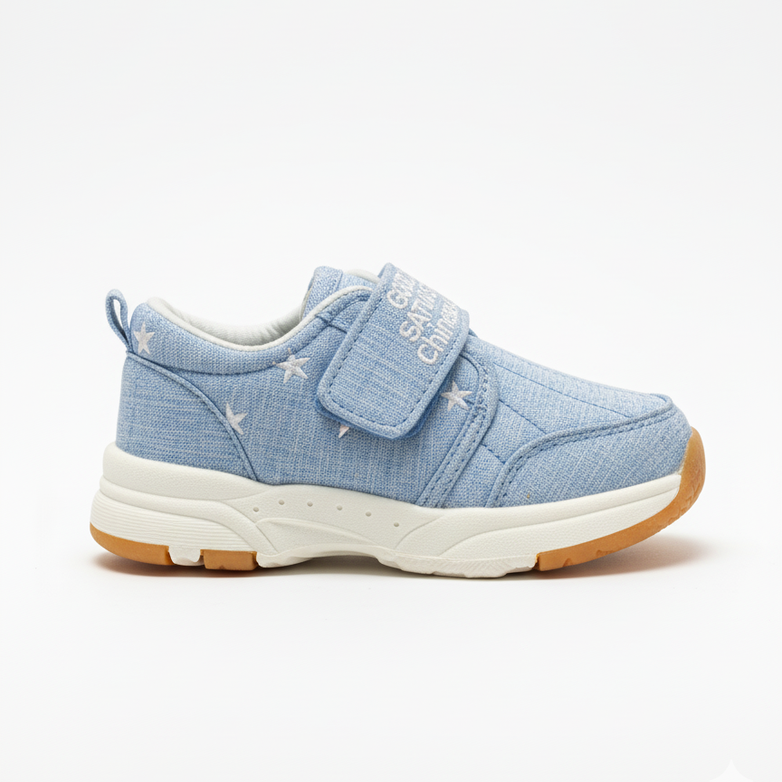 Eboo Baby Blue Quilted Canvas Shoes