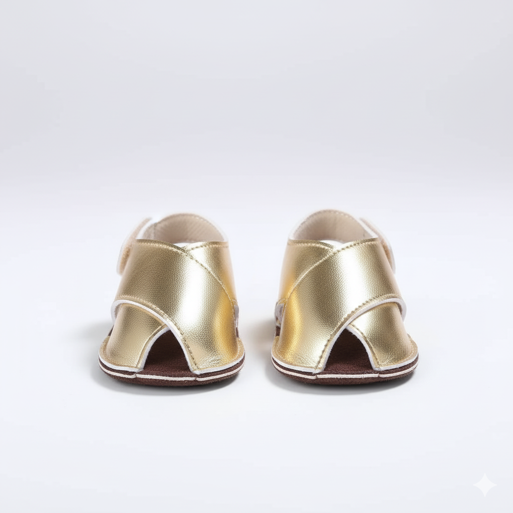 Eboo Gold T-Strap Baby Sandals
