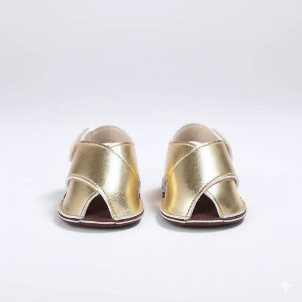 Eboo Gold T-Strap Baby Sandals
