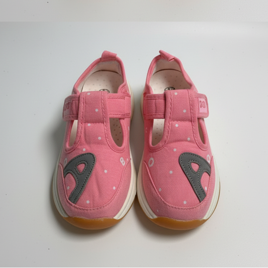 Eboo Pink Polka Dot Canvas Toddler Shoes