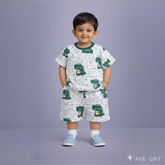Eboo Cute Crocodile Printed 2PCS Outfit set