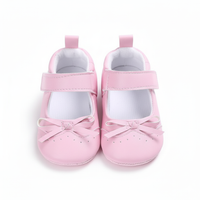 Eboo Infant Pink Bow Strap Crib Shoes