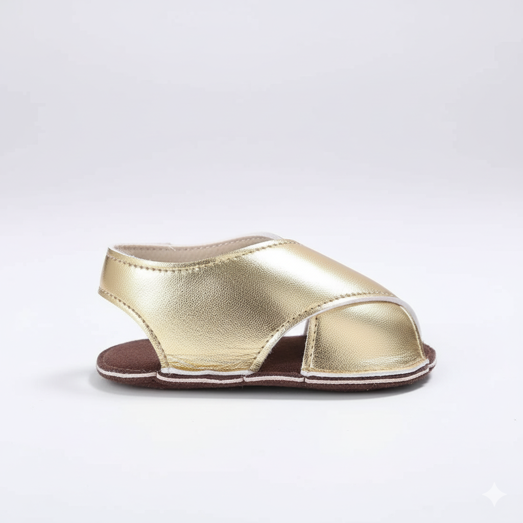 Eboo Gold T-Strap Baby Sandals
