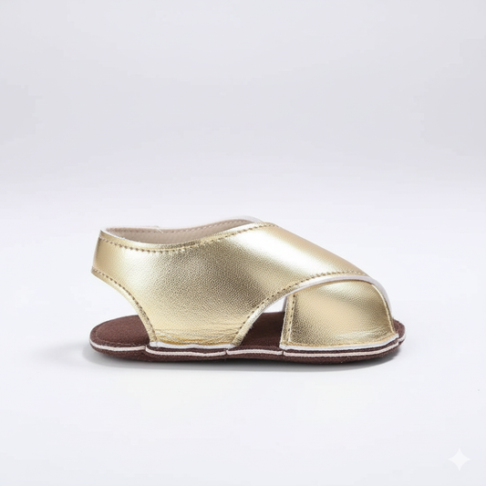 Eboo Gold T-Strap Baby Sandals