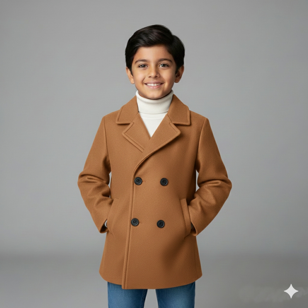 Eboo Kids Royal Winter/Fall Dress Coat (Brown)