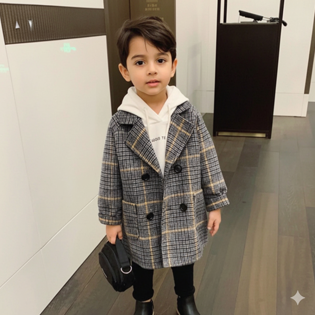 Eboo Kids Royal Winter/Fall Dress Coat (Check)