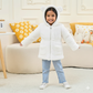 Eboo Girls Winter Warm Hooded Faux Fur Jacket with Cute Ear Design (White)