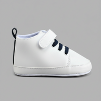 Eboo White Baby Sneakers with Black Laces